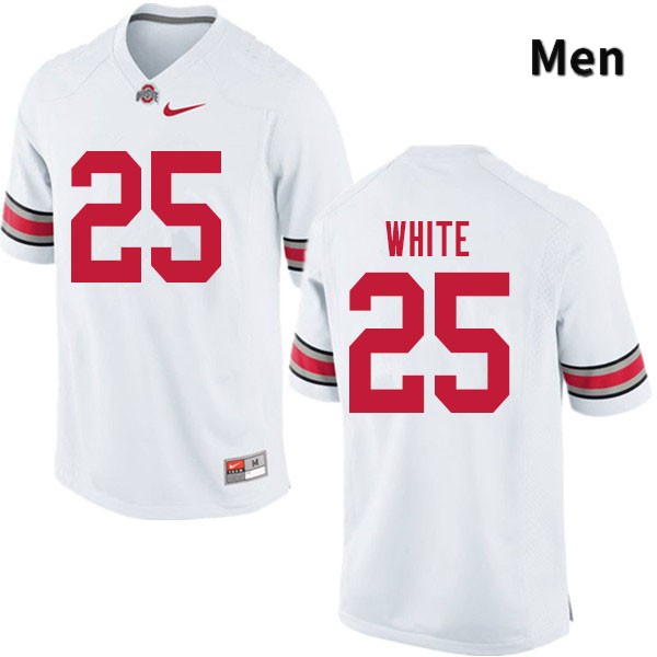 Ohio State Buckeyes Brendon White Men's #25 White Authentic Stitched College Football Jersey